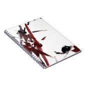 Tuschekunst mit Schnecke und Rotem Bambus Notitieboek (Rechterzijde)