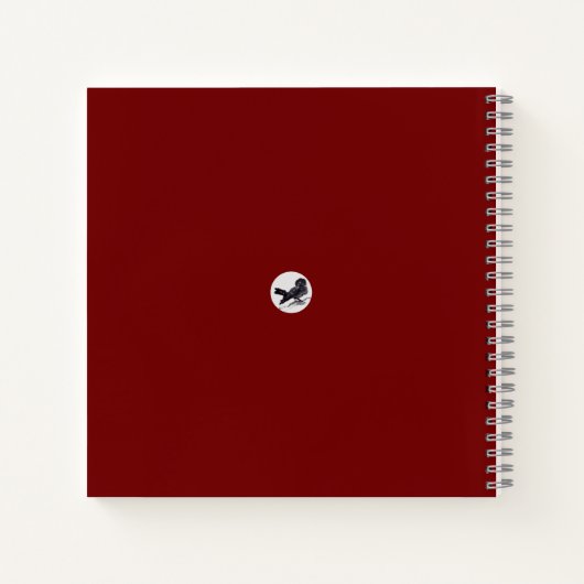 Tuschekunst mit Schnecke und Rotem Bambus Notitieboek (Achterkant)