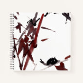 Tuschekunst mit Schnecke und Rotem Bambus Notitieboek (Voorkant)