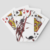 Tuschekunst mit Schnecke und Rotem Bambus Pokerkaarten (Achterkant)