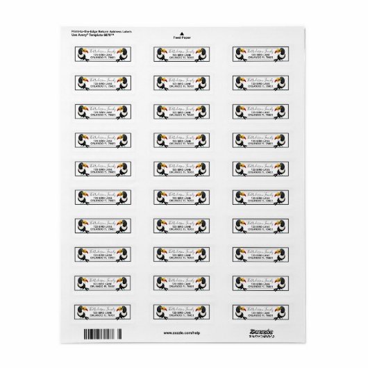 Tuscons Etiket (Full Sheet)