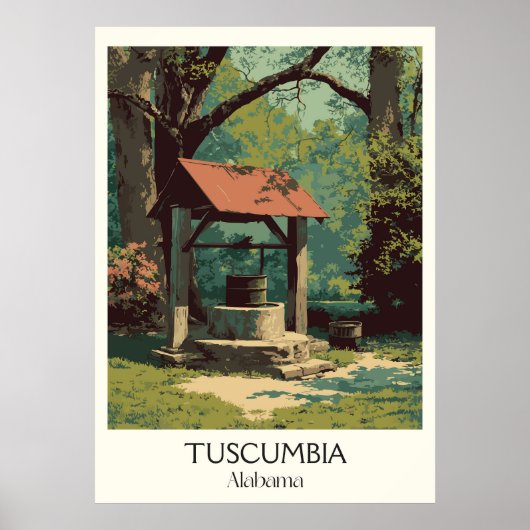 Tuscumbia Alabama Wishing Well Poster (Voorkant)