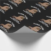 Tusk Tusk Een andere Walrus Pun Funny Pun Dark BG Cadeaupapier (Hoek)