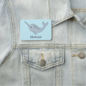 Tusked Narwhal Name Tag (In situ)