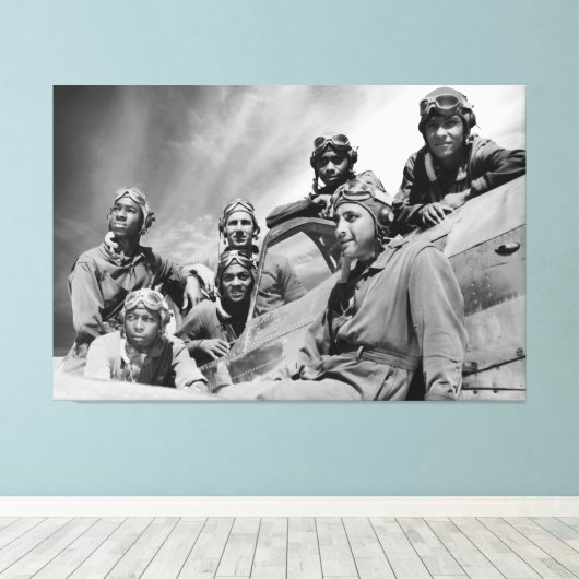Tuskegee Airmen 1942 Canvas Afdruk (Insitu (Houten vloer))