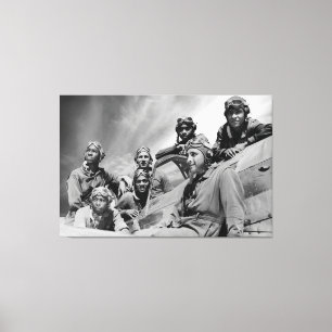 Tuskegee Airmen 1942 Canvas Afdruk