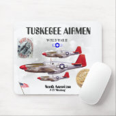 TUSKEGEE AIRMEN -301st Fighter Sq.- WW II Mouse Pa Muismat (Met muis)