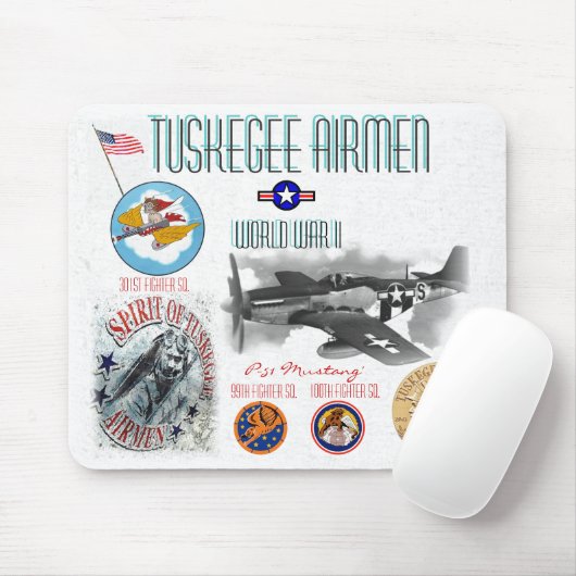 TUSKEGEE AIRMEN -301st Fighter Sq.- WW II Muismat (Met muis)
