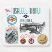 TUSKEGEE AIRMEN -301st Fighter Sq.- WW II Muismat (Voorkant)