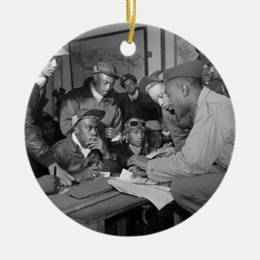 Tuskegee Airmen 332e piloten van de groep Vighter Keramisch Ornament (Voorkant)