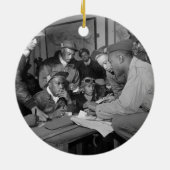 Tuskegee Airmen 332e piloten van de groep Vighter Keramisch Ornament (Achterkant)