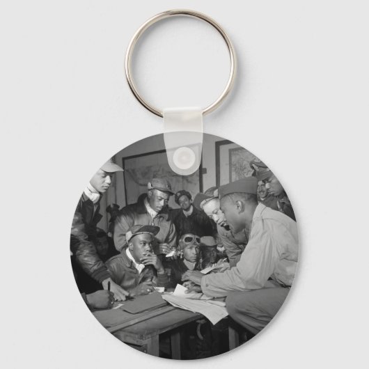 Tuskegee Airmen 332e piloten van de groep Vighter Sleutelhanger (Voorkant)
