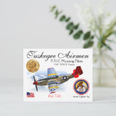 Tuskegee Airmen Briefkaart (Staand voorkant)