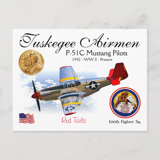 Tuskegee Airmen Briefkaart (Voorkant)