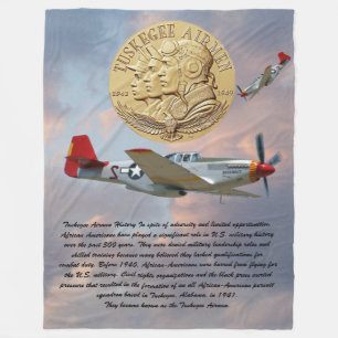 Tuskegee Airmen COIN Fleece Deken