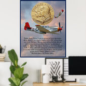 Tuskegee Airmen Coin Poster (Thuiskantoor)