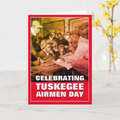 TUSKEGEE AIRMEN Dag vieren Kaart (Gele Bloem)