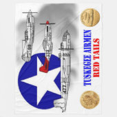 TUSKEGEE AIRMEN (DE RODE STAART) FLEECE DEKEN (Voorkant)