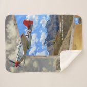 TUSKEGEE Airmen die uit het AFBEELDING vliegen Sherpa Deken (Voorkant (horizontaal))