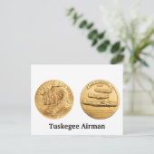 Tuskegee Airmen Gold Medal Briefkaart (Staand voorkant)
