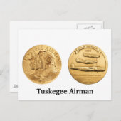 Tuskegee Airmen Gold Medal Briefkaart (Voorkant / Achterkant)