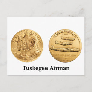 Tuskegee Airmen Gold Medal Briefkaart