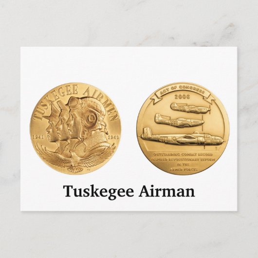 Tuskegee Airmen Gold Medal Briefkaart (Voorkant)