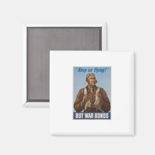 Tuskegee Airmen houden ons vliegnet Magneet (Voorkant / Achterkant)