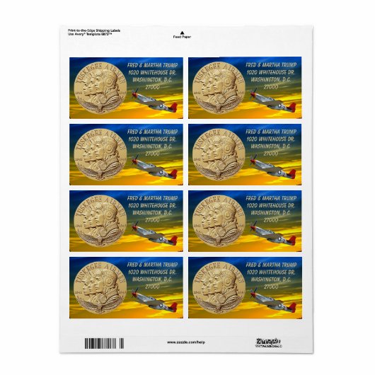 TUSKEGEE AIRMEN MIN ETIKET (Full Sheet)