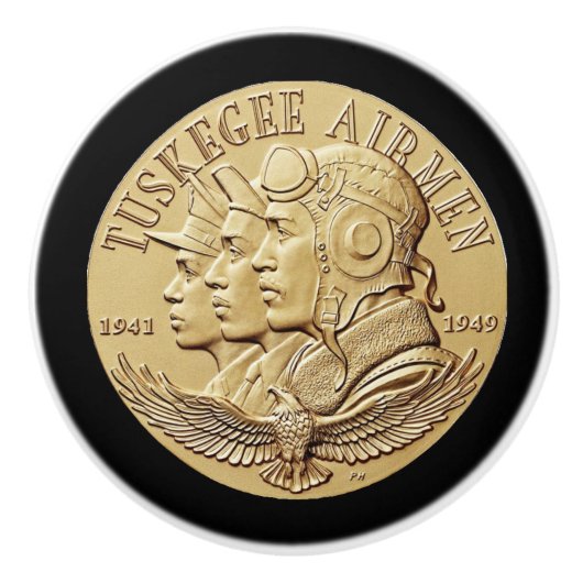 TUSKEGEE AIRMEN MIN KERAMISCHE KNOP (Voorkant)