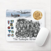 TUSKEGEE AIRMEN - P-51 'MUSTANG' RED TAILS MUISMAT (Met muis)