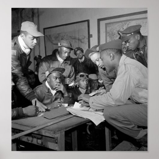 Tuskegee Airmen Planning Session - Italië - 1945 Poster (Voorkant)