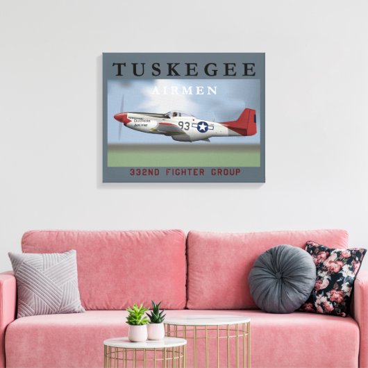 Tuskegee Airmen Poster Canvas Afdruk (Insitu (Woonkamer))