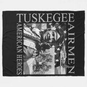 TUSKEGEE AIRMEN (RODE TAILS) FLEECE DEKEN (Voorkant (Horizontaal))