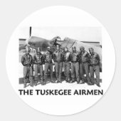Tuskegee Airmen Ronde Sticker (Voorkant)