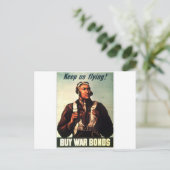 Tuskegee Airmen, Roodstaart Oorlogsband Briefkaart (Staand voorkant)