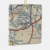 Tuskegee AL  Map Keramisch Ornament (Rechts)