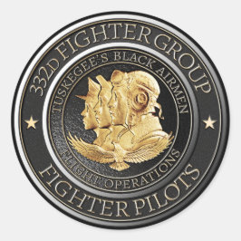Tuskegee Red Tail Airmen 332d gevechtsgroep Ronde Sticker