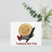 Tuskegee Red tail Briefkaart (Staand voorkant)