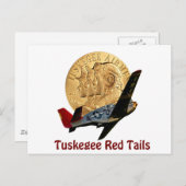 Tuskegee Red tail Briefkaart (Voorkant / Achterkant)