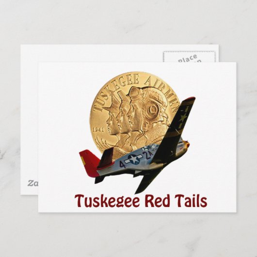 Tuskegee Red tail Briefkaart (Voorkant / Achterkant)