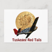 Tuskegee Red tail Briefkaart (Voorkant)