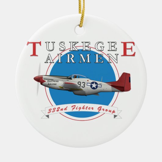 Tuskegee Red Tails Keramisch Ornament (Voorkant)