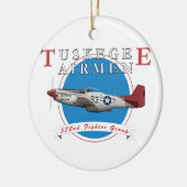 Tuskegee Red Tails Keramisch Ornament (Links)