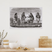 Tuski en Mahlemuts Trading for Oil Poster (Keuken)