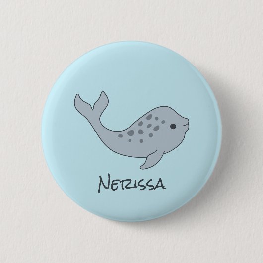 Tuskless Narwhal Naam Button (Voorkant)