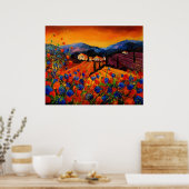 tusscaanse papaver 45 poster (Keuken)