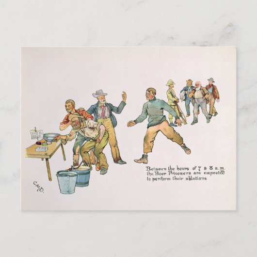 Tussen 7 en 8 uur briefkaart (Voorkant)