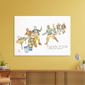 Tussen 7 en 8 uur canvas afdruk (Insitu (Woonkamer))