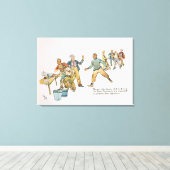 Tussen 7 en 8 uur canvas afdruk (Insitu (Houten vloer))